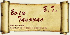 Boin Tasovac vizit kartica